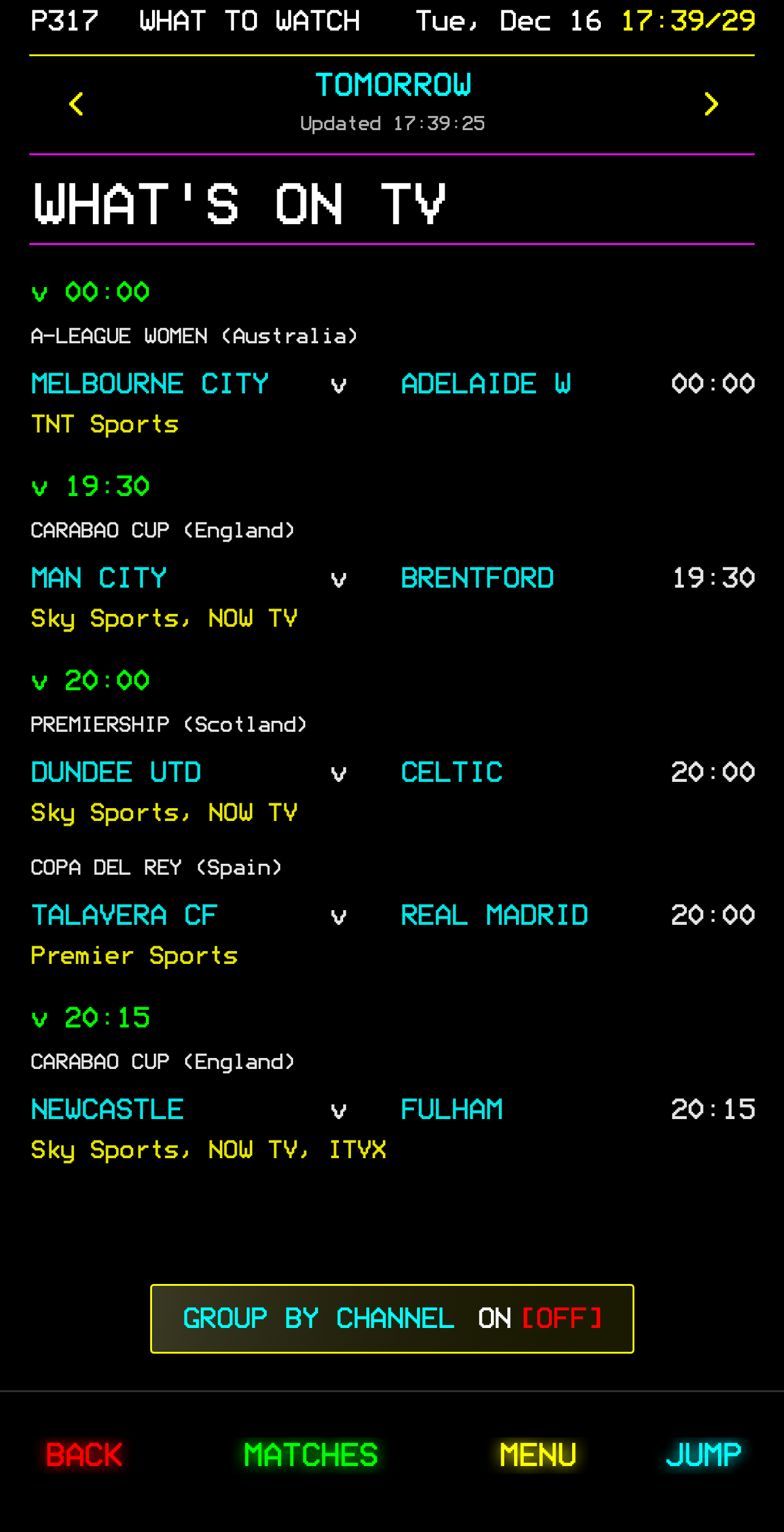 QFAX What's On TV - Broadcast schedules